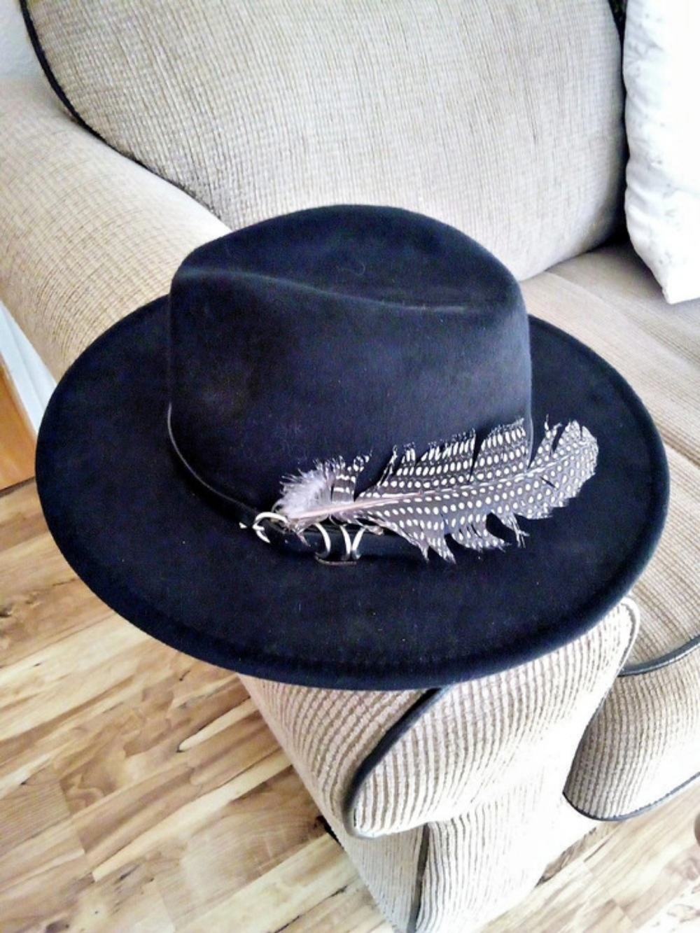 Men's Stetson Black Feather Detail Hat